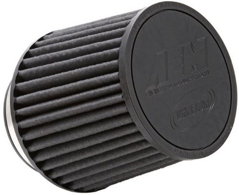 AEM 21-205BF Universal DryFlow Clamp-On Air Filter: Round Tapered; 4 in (102 mm) Flange ID; 5.25 in (133 mm) Height; 6 in (152 mm) Base; 5.125 in (130 mm) Top - Image 1